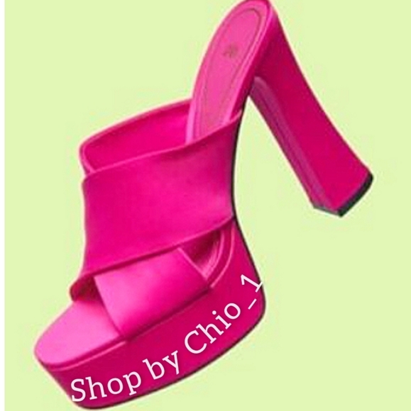 Zara Shoes Zara Chunky High Heeled Platform Sandals Bloggers